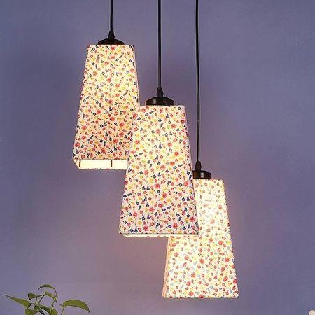 Isaias Multicolour Fabric Cluster Hanging Light