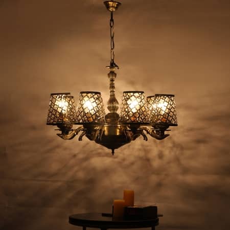 Devansh Gold Antique Wall Mounted Lamp With Beige Jute Shade