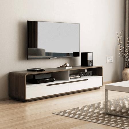 Baltoro Engineering Wood Free Standing TV Unit in White Finish