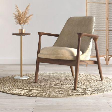 Dakota Lounge Chair In Stria Beige