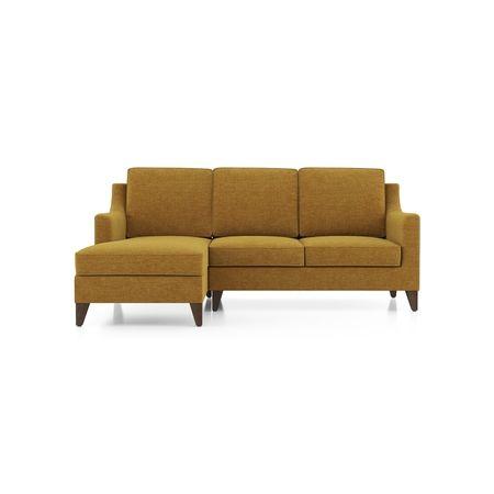 Abbey Sectional Sofa (Colour : Ochre, Cushion : Hard, Seating Capacity : Left Aligned 2 Seater)