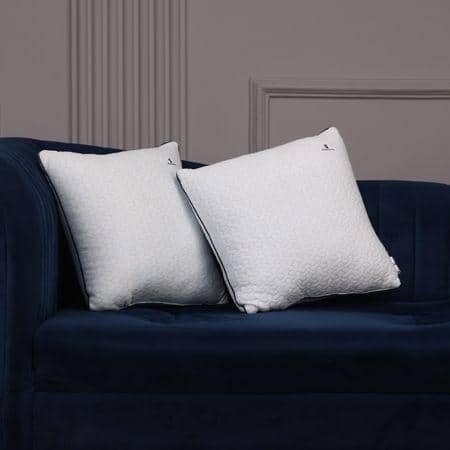 Fibrom Quilted 2 Pcs Cushion For Back Support 16 X 16 Inches