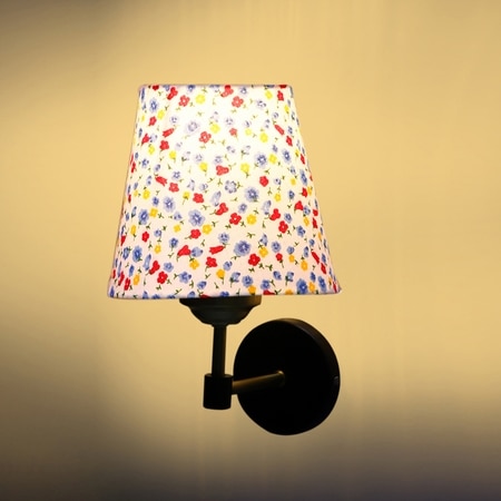 Devansh Metal Electric Wall Light in Black Colour with Multi Shade Count of 1 Light