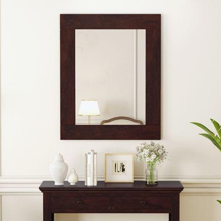 Venus Solid Wood Wall Mirror Frame in Mango Walnut Finish