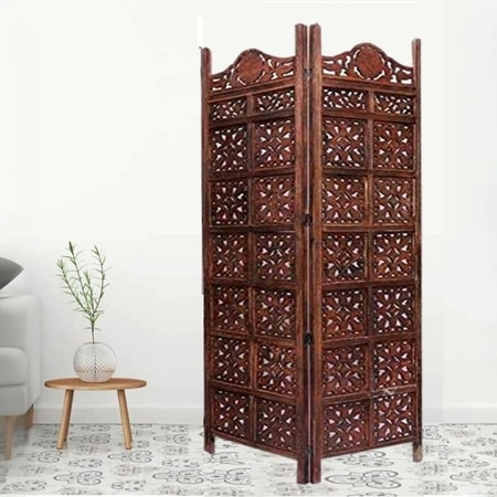 Marvin Solid Wood 4 Panel Room Divider