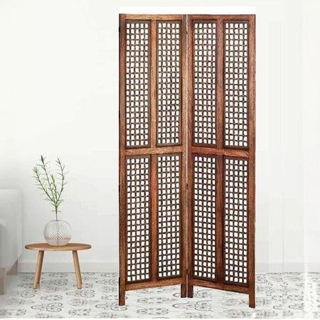 Brinlee Solid Wood 4 Panel Room Divider