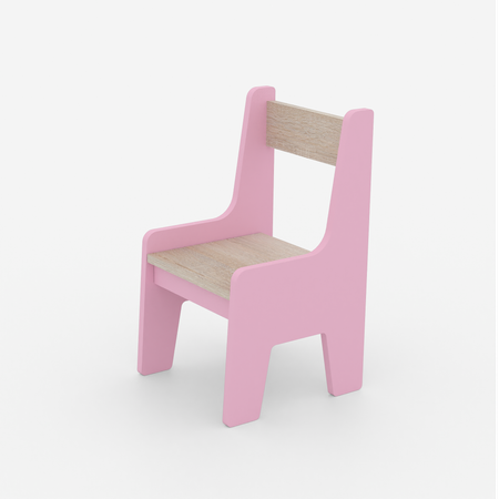 Topolino Engineered Wood Kids Chair in Pink Colour