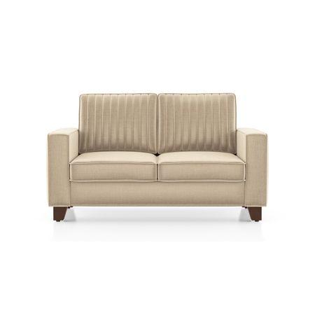 Apollo Neo 2 Seater Fabric Sofa in Pearl White Colour (Back Height : Regular, Cushion Type : Soft)