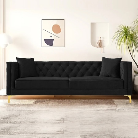 Haruko Fabric Sofa - Black
