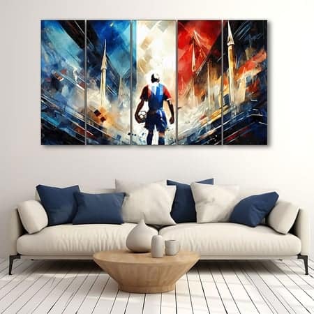 The Castle Decor Sports Art Wall Painting Wooden Framed Digital Painting 27x48 Inch (Style 10)