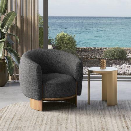 Eclipse Lounge Chair in Charcoal Fabric