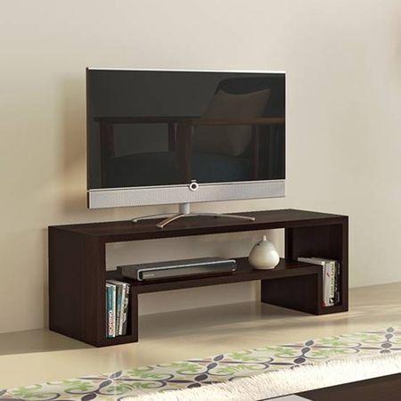 Euler Solid Wood Free Standing TV Unit in Mahogany Finish