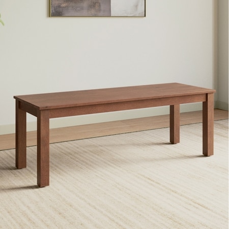 Atlas Solid Wood Bench In Honey Finish