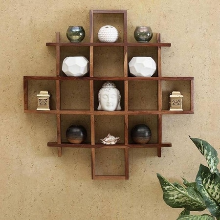 WOODENMOOD Square Wall Rack