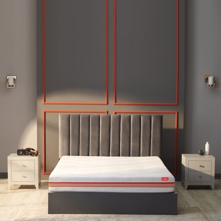 Quboid 3 Zoned NRG Layer Medium Firm Qube Cell Mattress with Zero Motion Transfer (84 x 72 in, 8 Inches)