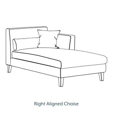 Lewis Sofa (Colour : Monochrome Paisley, Cushion : Hard, Seating Capacity : Right Aligned Chaise)