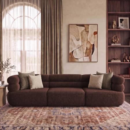 Myko 3 XL seater Fabric Sofa in Sangaria Loom