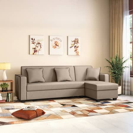 Henry Sectional Sofa Right Aligned- Oat Beige