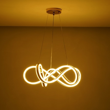 Gioconda Rose Gold 3 Colour Led Chandelier Ceiling Light
