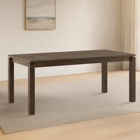 Atlas Solid Wood 6 Seater Compact Dining Table In Danish Walnut Finish