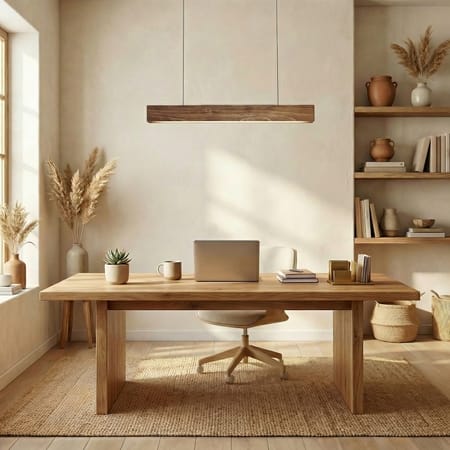 Slimline 36 Brown Solid Wood Single Hanging Light