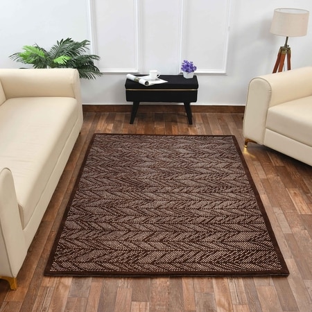 Multicolor Abstract Machine Made Polyester 3 X 5 Feet Carpet