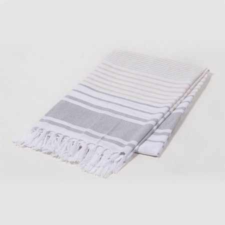 Yarn-dyed Grey Hammam Towel