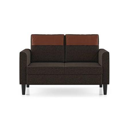 Hugo 2 Seater Fabric Sofa (Cedar Brown)