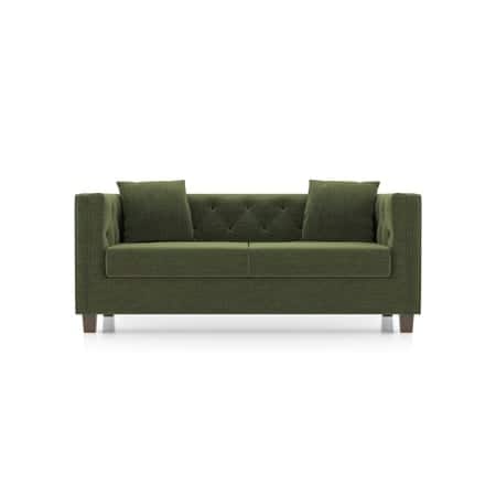 Windsor 2 Seater Fabric Sofa (Colour: Moss Green)