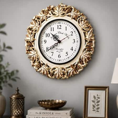 Gold Solid Wood Kalpalata Wall Clock By DisooFashions