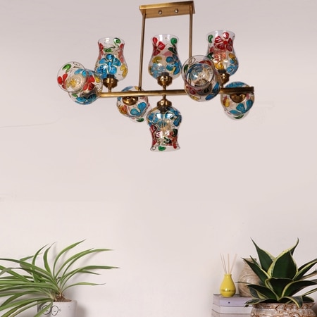 Devansh Dual Black Metal Wallmounted Lamp With Beige Jute Shade