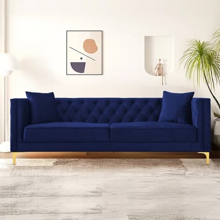 Haruko Fabric Sofa - Navy Blue