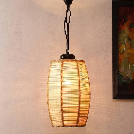 Johan Beige Bamboo Hanging Light