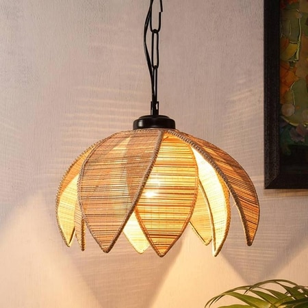 Sincere Beige Bamboo Hanging Light