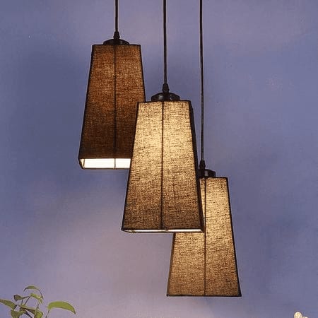 Ford Black Fabric Cluster Hanging Light