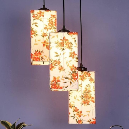 Ayaan Multicolour Fabric Cluster Hanging Light
