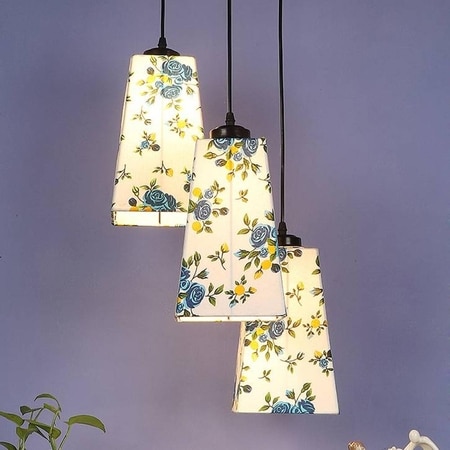 Forrest Multicolour Fabric Cluster Hanging Light