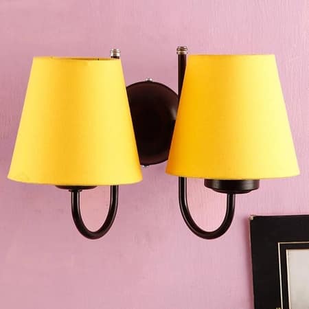 Cheslea Yellow Fabric Wall Light