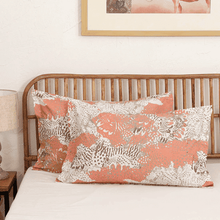 Mashak Pink Cotton Cushion Cover Set Of 2