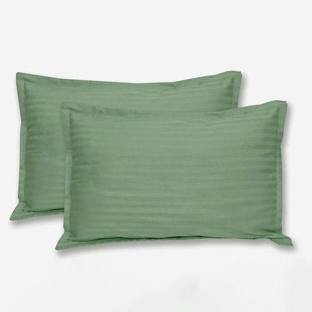 Chanel Green Solid 28*17 Inches Cotton Pillow Covers - Set Of 2