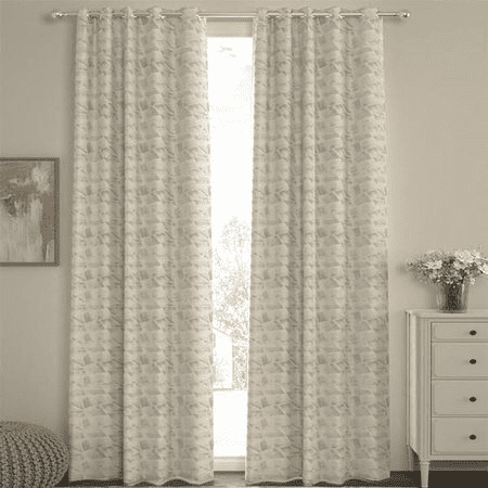 Jeff Beige Polyester Room-Darkening 7 ft Door Curtain