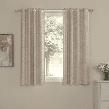 Farbine Beige Polycotton Room Darkening 5 ft Window Curtain