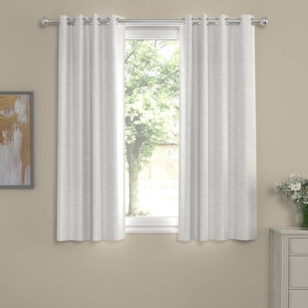Zachary Cream Polyester Room Darkening 5 ft Window Curtain
