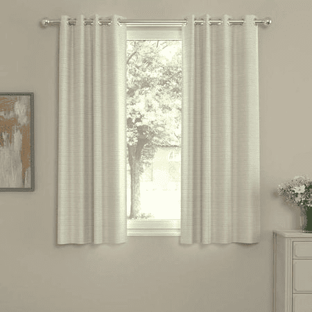 Charo Cream Polyester Room Darkening 5 ft Window Curtain