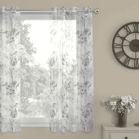 Denzel Lavender Polyester Sheer 5 ft Window Curtain