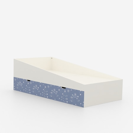 Ramp Up Single Bed in White and Space Theme