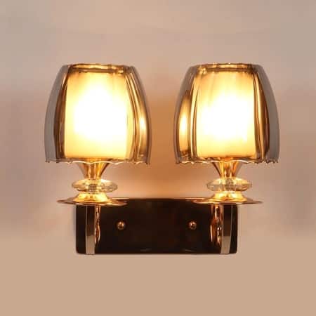 Eliante Ayen Iron Wall Light With Glass In Gold Colour