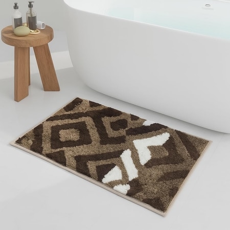 Luxe Home Super Soft Macau Diamond Bath Mat(40x60 cm) - Pack of 1