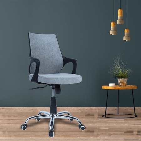 Innsightt Mid Back Ergonomic Chair in Grey Colour