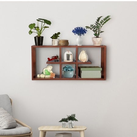 Darren Engineered Wood Bookshelf in Columbian Walnut Finish